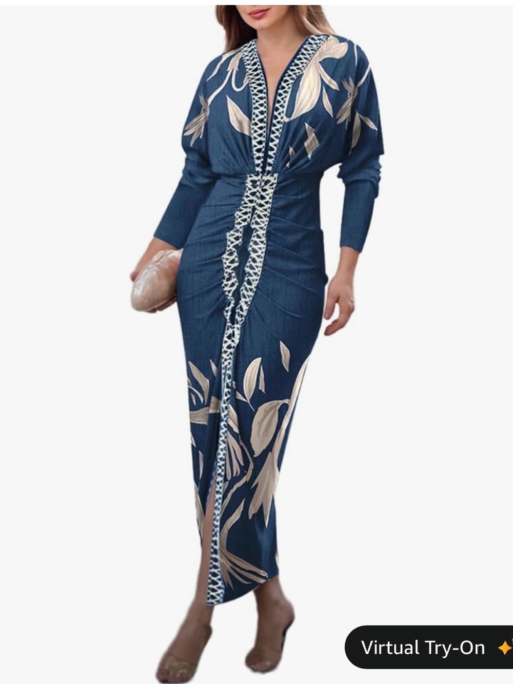CHICME Women’s Bodycon Long Sleeve Dress